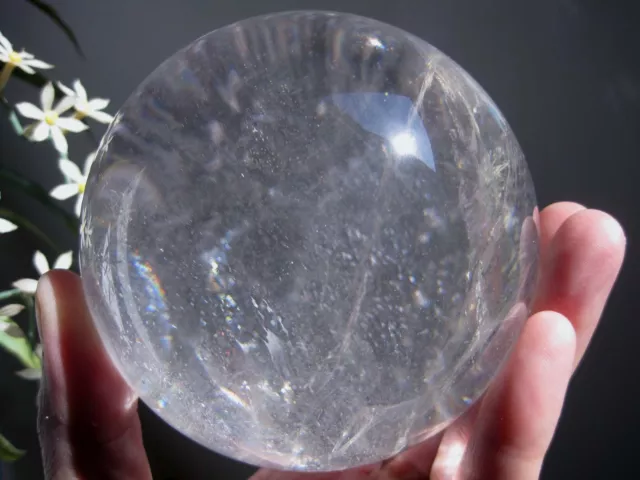 A*1214g Natural Clear Quartz Crystal Sphere Ball Healing 110205