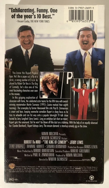 THE KING OF Comedy 1982 VHS Robert De Nero Jerry Lewis previously ...