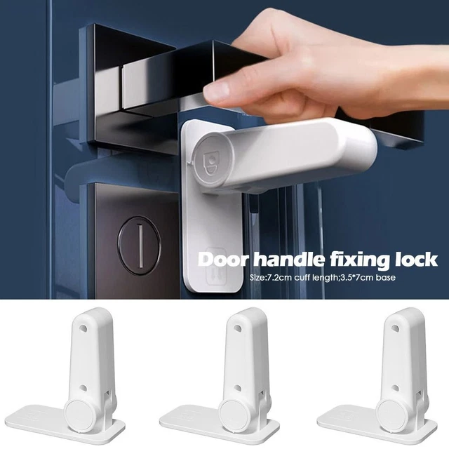 Cerradura de seguridad para gato perro para niños manija de puerta fija cerradura fija antiapertura