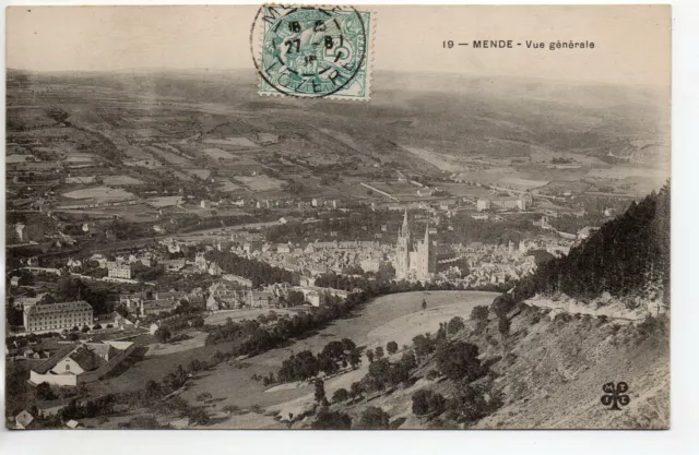 MENDE - Lozere - CPA 48 - vue generale