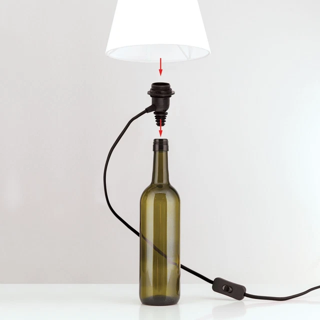Lampada bottiglia E27 con cavo e interruttore per luci fai da te