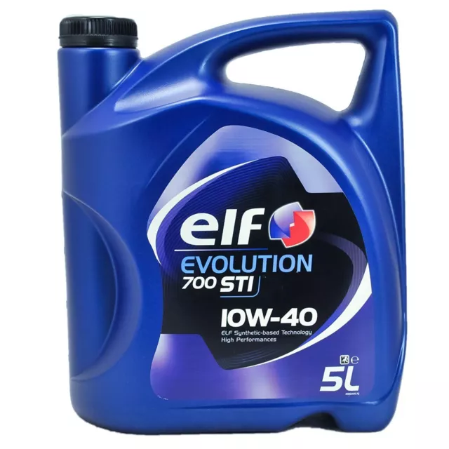 3 X Aceite Para Coche Elf Evolution 700 Sti 10W40 5L Lubricante Para Motor Caja