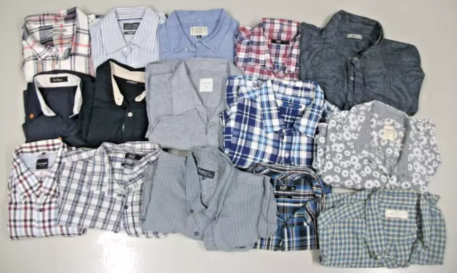 MEN'S SHIRT BUNDLE x 15 Various Sizes inc SAMUEL WINDSOR M & S OLYMP