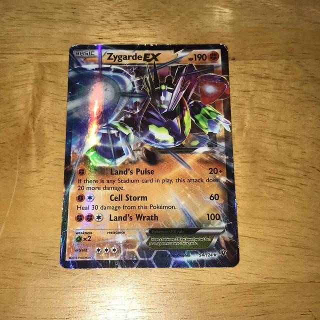 Zygarde EX ~ 54/124 ~ Halbkunst ~ XY FATES COLLIDE ~ MODERATES SPIEL ~ Pokémonkarte