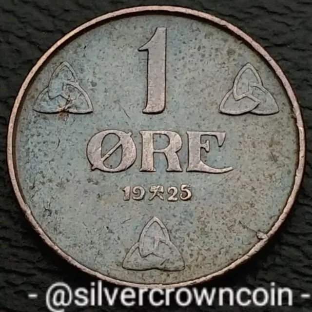 Norway 1 Ore 1925. KM#367. One Cent coin. King Haakon VII.