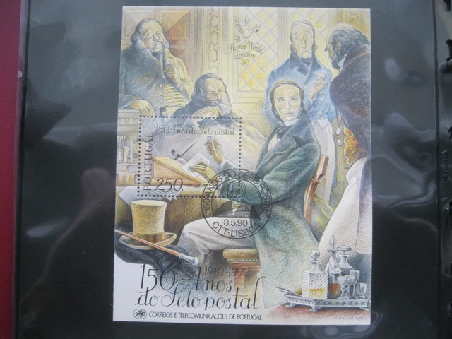Portugal Briefmarken Ausstellung Block 72 150 Jahre Briefmarken 1990 gestempelt