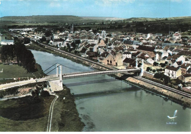 51 Dormans Ad#Mk497 Le Pont Suspendu Au Dessus De La Marne Vue Aerienne