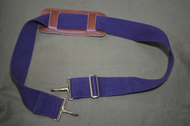 Lands End Square Rigger Bag Shoulder Strap Replacement Blue Brown Gold