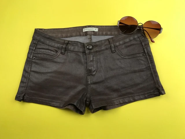 Pantaloncini hotpant vintage in denim marrone anni '90 di X-Act