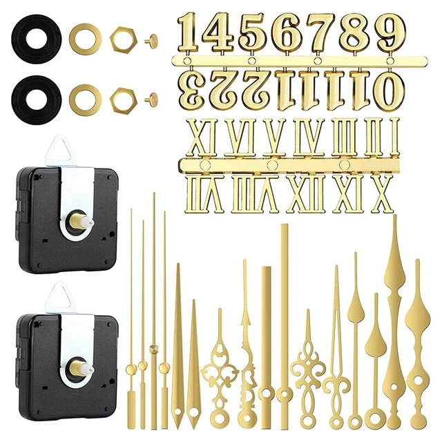 Movimiento Silent Quartz Movement Machine Wall Hands Pointer Set para reemplazo A3C7