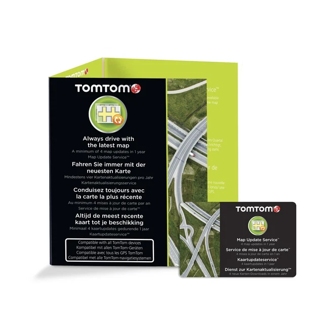 TOMTOM MAP UPDATE Service Minimum of 4 Updates a Year Scratch Card