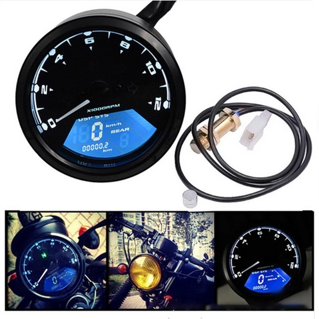 Numérique LCD Odomètre Speedomete 12000RPM 8 - 18V Dc 12V Affichage Numérique