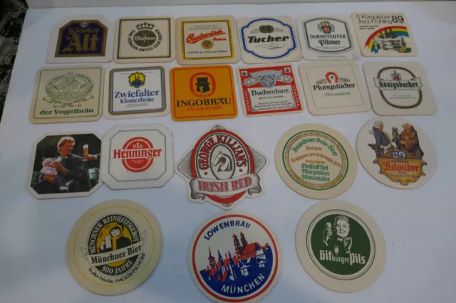20 diff 1980's German Beer Matts or Coasters Lot of 20 Lot # 17