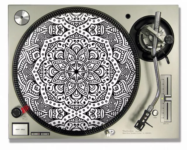 Mandala Vinyle Dj Disques de Feutrine / Platine Slip Tapis X 2 - Technics