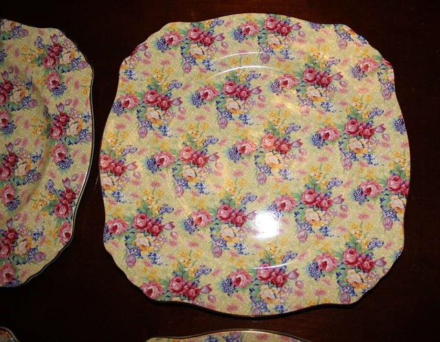 4 Royal Winton Grimwades Welbeck Vintage 1995 Chintz Dinner Plates 5