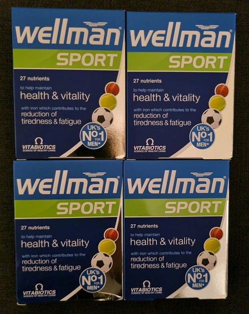 4 X VITABIOTICS Wellman Sport 30 Tablets (120 Total) EXP FEB 26 £29.