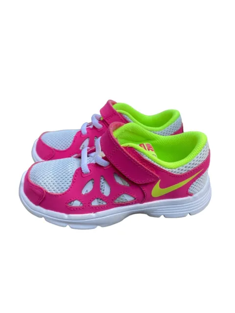 Nike Kids Fusion Run 2 - Toddler White/Pink/Green 10C
