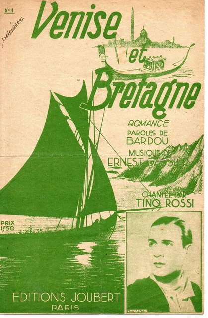 Partition chant accordéon - Venise et Bretagne - BARDOU & DASSIER - Tino ROSSI