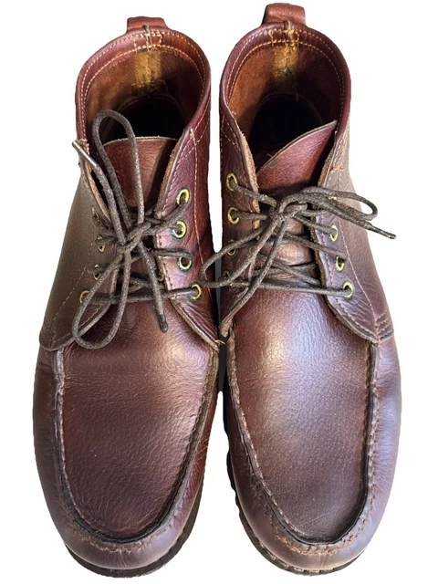 ORVIS GOKEY MOC Toe Shoes Brown Bison Leather Sauvage Boots  display picture 1