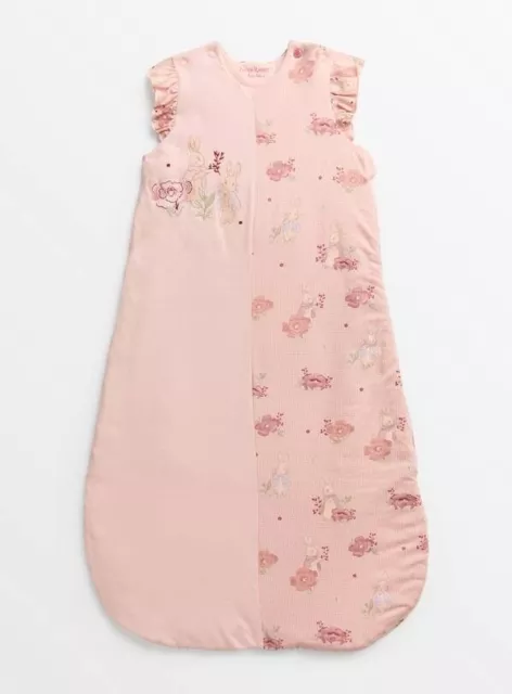 Pink Floral Peter Rabbit  & Friends 2.5 Tog Sleeping Bag ~ 0-6 Months