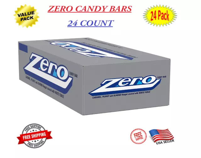 ZERO White Fudge Candy Bar (Paquete de 24) - Envío rápido gratuito - A la venta ahora