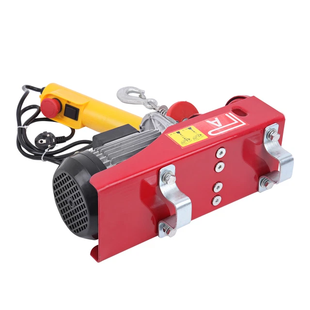 Elektrische Seilwinde 220V – 200–1000 Kg, S3 25%-10 Min, Einfach-/Doppelhaken, Hubhöhe 12/6 M, IP40