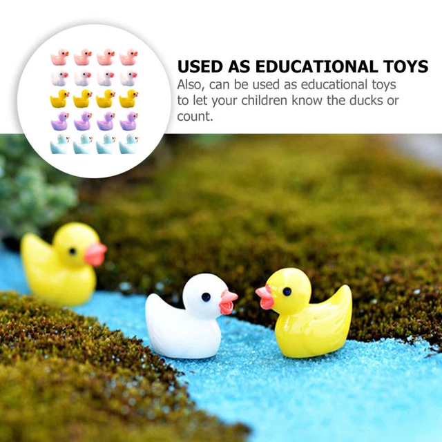 50 Pcs Miniature Toys Resin Duck Charms Artificial Duck Terrarium Decor Fairy 10