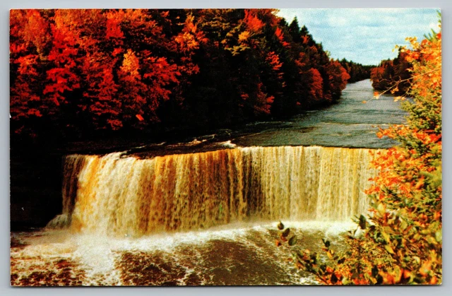 Upper Tahquamenon Falls Upper Michigan Peninsula River Vintage Postcard A2