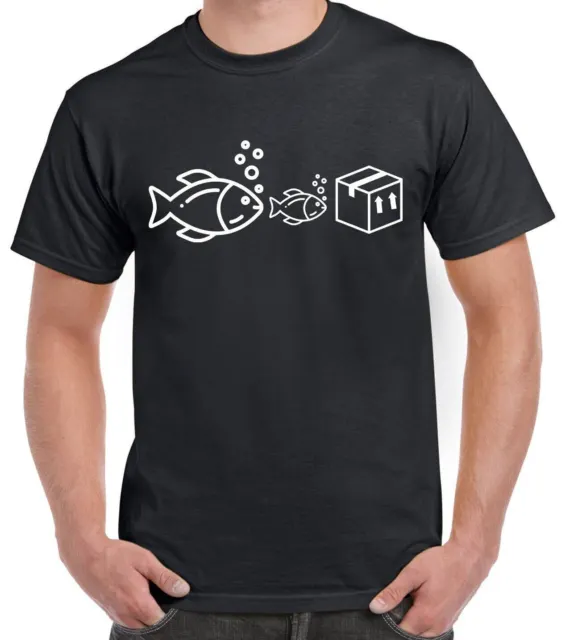 Big Fish Little Fish Cardboard Box Dance Music Funny T-shirt