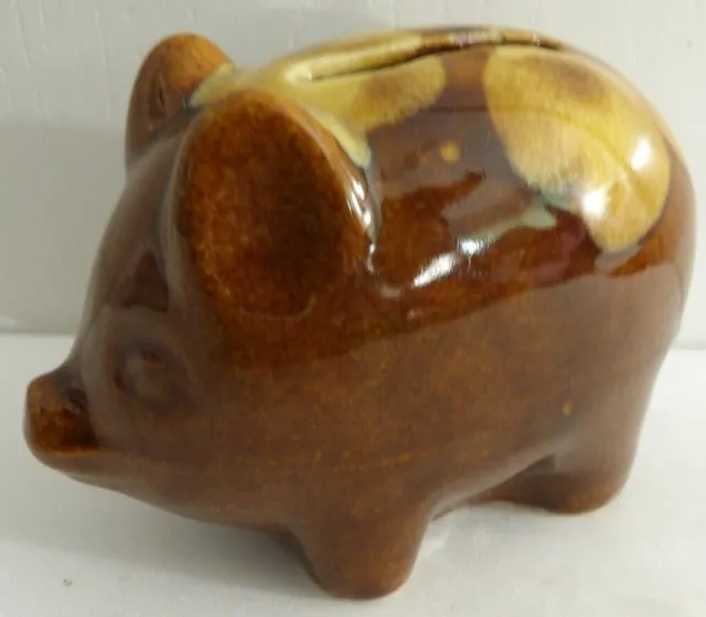 Vintage Antique Art Pottery Ceramic Figural Pig Piggy Coin Bank 
