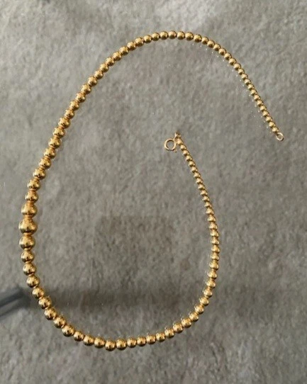 Collier Boules Marseillais Plaqué Or 40 Cm - Occasion Très Bon état