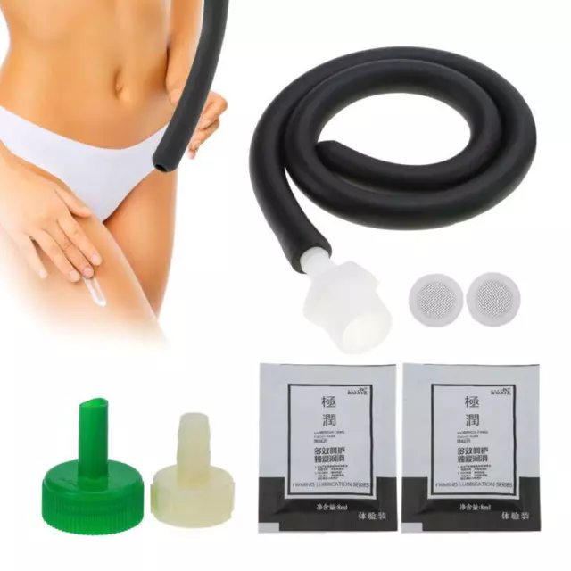 Kit negro limpiador anal vaginal vaginal de silicona suave de 50 cm SG