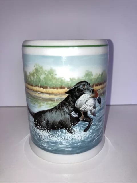 Orvis Black Lab Duck Hunting Stein Mug Vohenstrauss Johann Seltmann Bavaria HTF