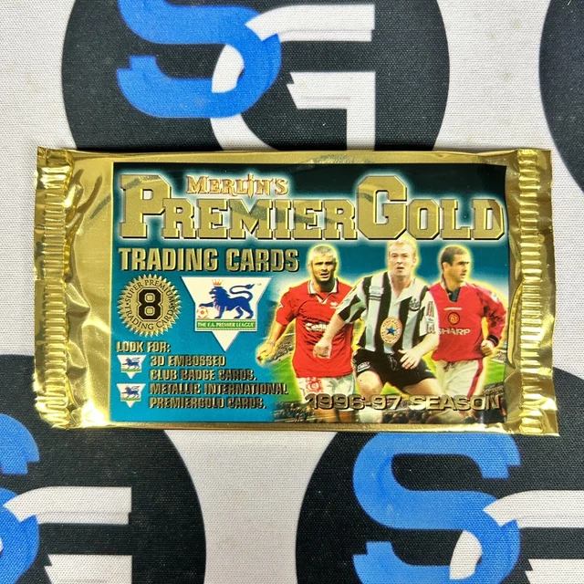 1996 Merlin Premier Gold Card Pack – Factory Sealed, David Beckham & More