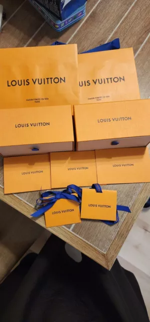 *Authentic*LOUIS VUITTON LV Empty Slide Out Gift Pull Box 8.75×4×1.25  Ribbon
