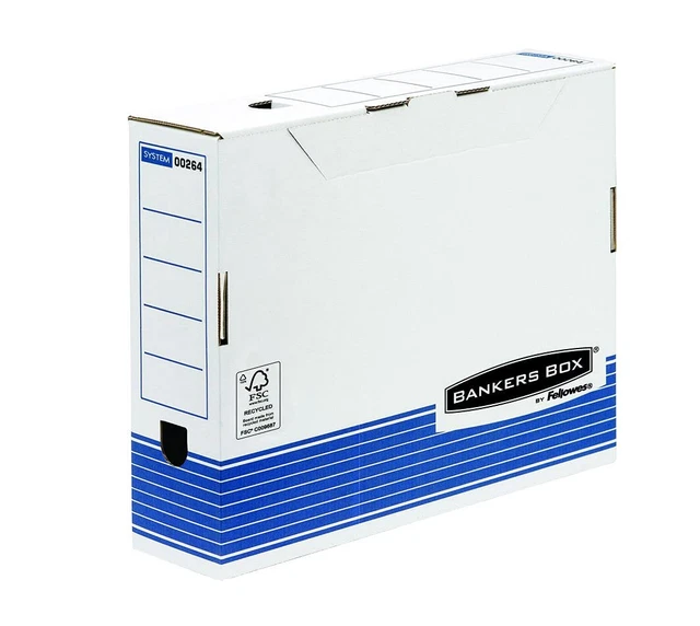 Bankers Box 11309 Ultimate Automatic File Box A4+ Spine 100 mm Pack of 10 White/