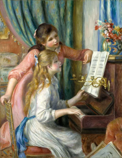 Dream-art Oil painting Pierre Auguste Renoir - Two Young Girls at the Piano art