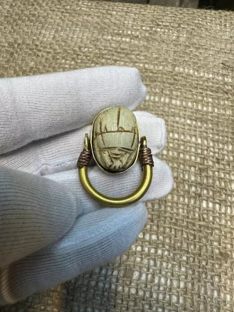 Exquisite Ancient Egyptian Scarab Ring - Symbol of Luck, Protection & Creation