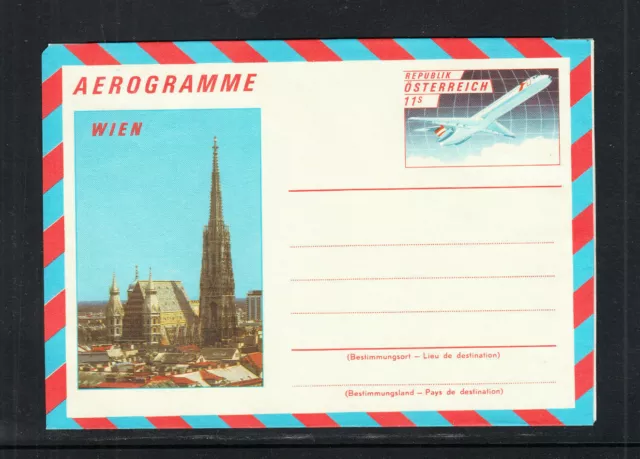 Aerogramme, Ganzsache, Österreich,Wien, 11 ÖS