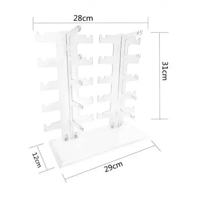 Brillenständer für 10 Brillen Brillendisplay Brillenhalter Brillenregal Acryl 👓 3