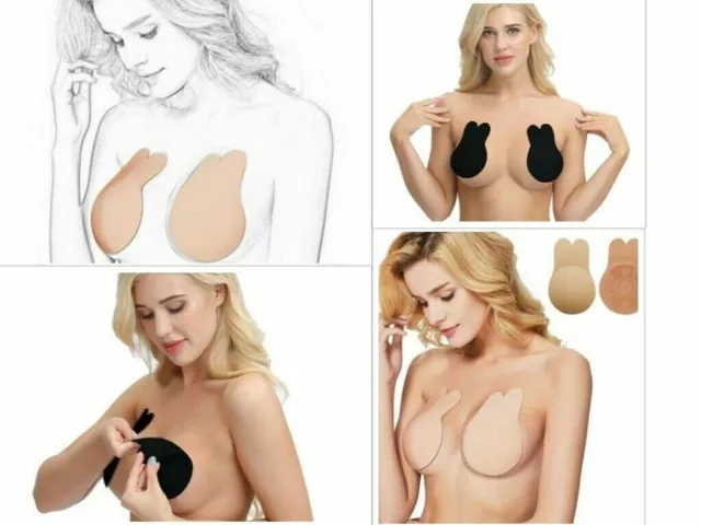 Silikon Push-Up Klebe-BH unsichtbar selbstklebend Bra rückenfrei Dessous