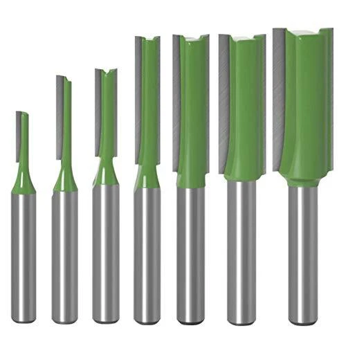 WSOOX 7pcs tige de 6mm fraise à défoncer fraise droite avec tranchants en car...
