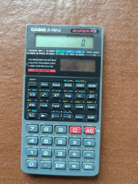 RARE VINTAGE CASIO Fx 992 Vb Super Fx Scientific Calculator Solar