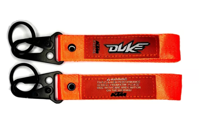 KTM Duke Schlüsselanhänger Schlüsselband Keychain Anhänger mit Karabiner Orange