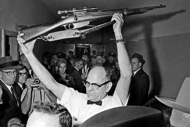 8x10 Print Lt. J.C. Day Holds Bolt Action Rifle Allegedly Used JFK Killing #DHB