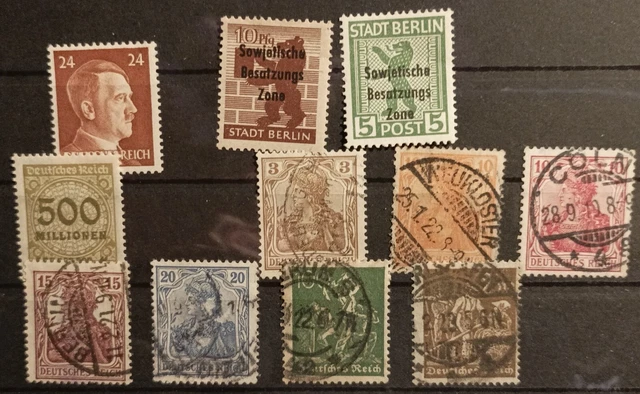 Deutsches Reich Briefmarken Konvolut postfrisch & gestempelt