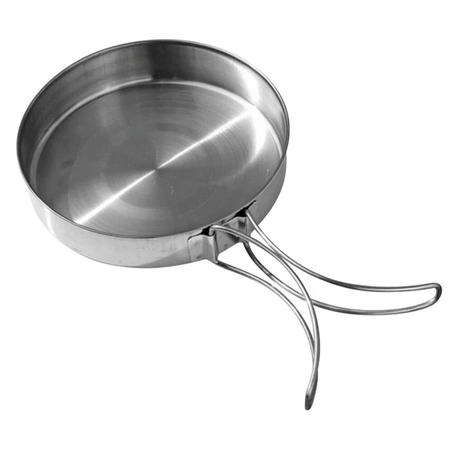 Sartén antiadherente acero inoxidable exterior camping olla plegable
