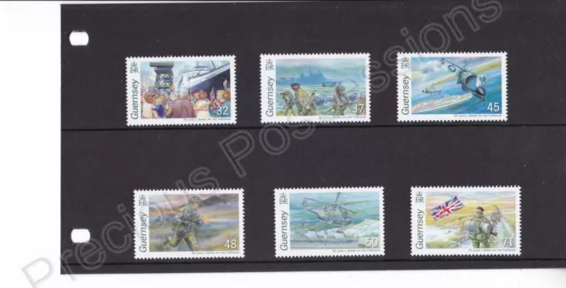 Sg 1142-1147 Guernsey Mnh Mint Stamp Set 2007 Battle The Falklands 25Th Anniv