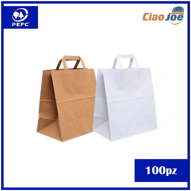 Sacchetti Shopper Ingrosso 100 PZ SHOPPER BUSTA SACCHETTI