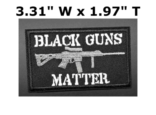 Black Guns Matter Usa Army Tactical Military Morale Badge Swat Hook & Loop Patch